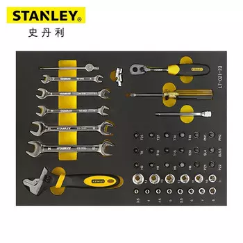Торцевой ключ с храповым механизмом Stanley, набор из 43 предметов, серия 6,3 мм, малый, средний и большой набор инструментов для ремонта летающих автомобилей LT-021-23