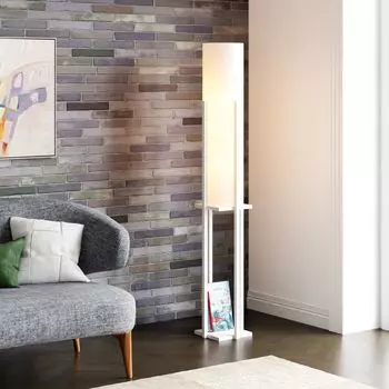 Торшер "Гисборн" с полкой 146 х 25 х 25 см белый lux.pro