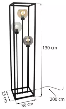 Торшер LIGHT HOME LH, черный