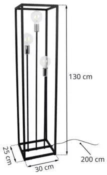 Торшер LIGHT HOME LH, черный