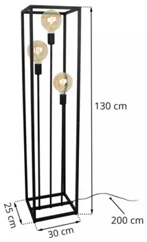 Торшер LIGHT HOME LH, черный