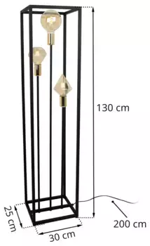 Торшер LIGHT HOME LH, черный