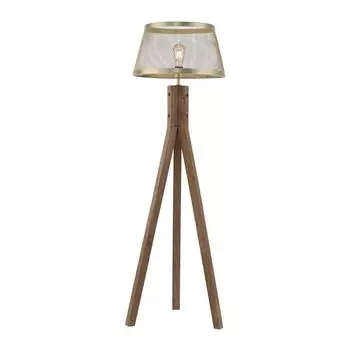 Торшер, матовая латунь, дерево манго, В 145 см JUST LIGHT