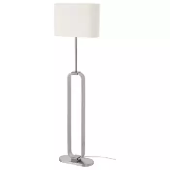 Торшер, никелированный, белый UPPVIND IKEA