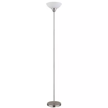 Торшер, опаловое стекло, матовый никель, В 180 см Globo Lighting, серебро