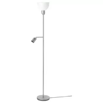 Торшер, серебристый/белый HEKTOGRAM IKEA
