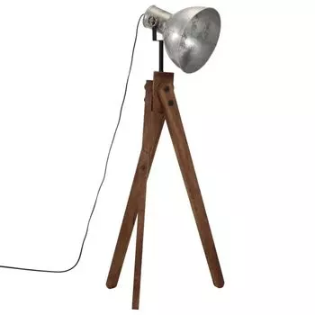 Торшер vidaXL 25 Вт Винтаж Серебро 45x45x120 см E27