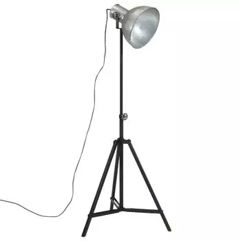 Торшер vidaXL 25 Вт винтаж серебро 61x61x90/150 см E27