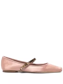 Tory Burch балетки Crystal Ballet, розовый