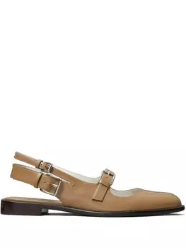 Tory Burch балетки с пряжками, серый