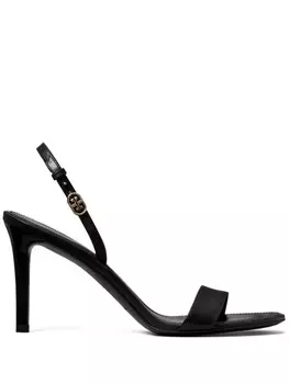 Tory Burch босоножки с пряжкой Double T, черный
