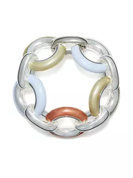 Tory Burch браслет Donut, серебристый