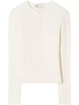 Tory Burch джемпер Хенли, белый