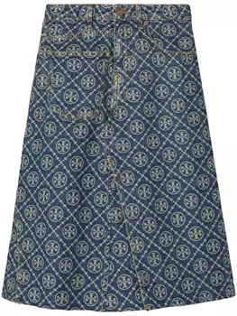 Tory Burch джинсовая юбка, синий