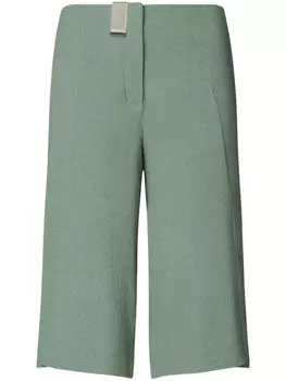 Tory Burch креповые брюки, зеленый