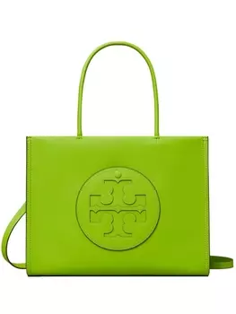 Tory Burch маленькая сумка-тоут Ella с логотипом Double T, зеленый