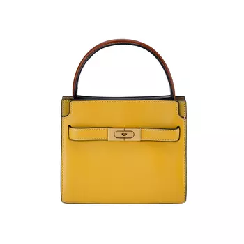 TORY BURCH Мини-сумка женская из кожи Lee Radziwill на одно плечо, цвет «ананасовый желтый»