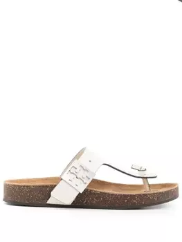 Tory Burch мягкие сандалии-стринги, белый