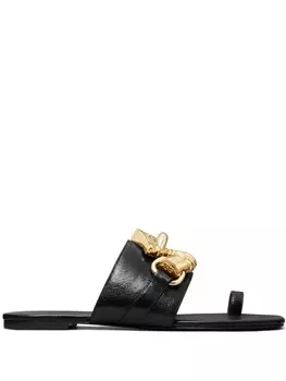 Tory Burch шлепанцы Jessa, черный