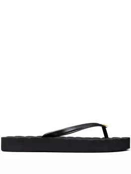 Tory Burch шлепанцы Kira с логотипом, черный