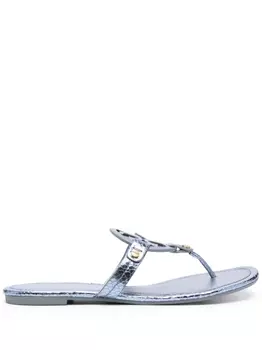 Tory Burch шлепанцы Miller с тиснением под кожу змеи, синий