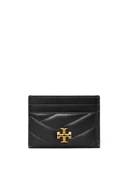 Tory Burch стеганый картхолдер с логотипом, черный