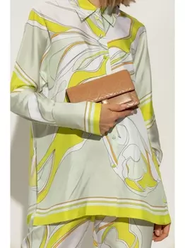 Tory Burch сумка через плечо из кожи с монограммой T, коричневый