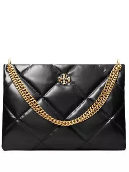 Tory Burch сумка через плечо Kira с ромбовидной стежкой, черный