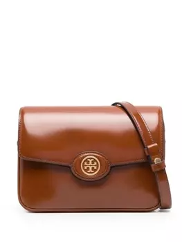 Tory Burch сумка через плечо с логотипом, коричневый