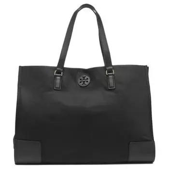 TORY BURCH Сумка-шоппер Ella из коровьей кожи, сумка для покупок, сумка на плечо, женская, черная