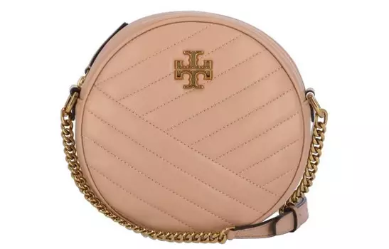 TORY BURCH Сумка-торт Kira из овчины, круглая, через плечо, женская, розовая