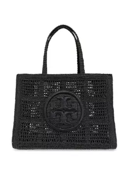 Tory Burch сумка-тоут Ella из рафии, черный