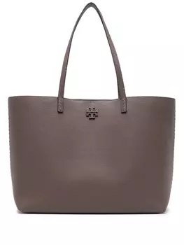 Tory Burch сумка-тоут McGraw с логотипом, серый