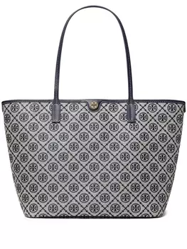 Tory Burch сумка-тоут с монограммой, синий