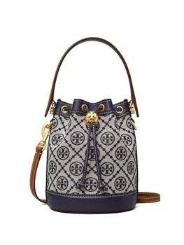 Tory Burch сумка-ведро T Monogram, синий
