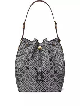 Tory Burch сумка-ведро T Monogram, синий