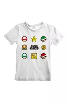 Товары Футболка с логотипом Super Mario, белый