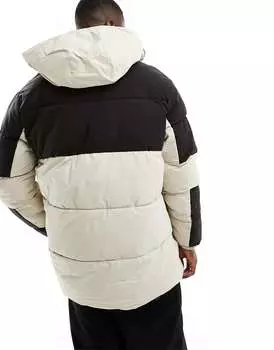 Тяжелая куртка-пуховик Jack & Jones Essentials белого и черного цветов
