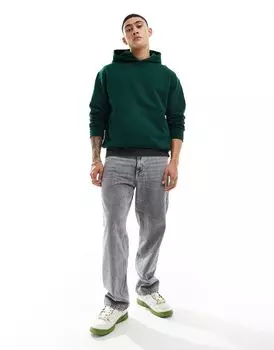 Тяжелая объемная темно-зеленая толстовка ASOS DESIGN