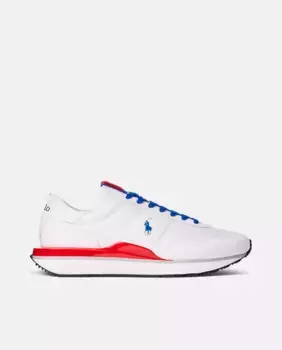 TRAIN 89 мужские низкие кожаные кроссовки Polo Ralph Lauren, цвет Piel Blanco