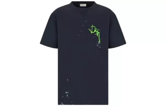 Travis Scott Quarterly Новые продукты Футболка Мужская черная Dior, черный