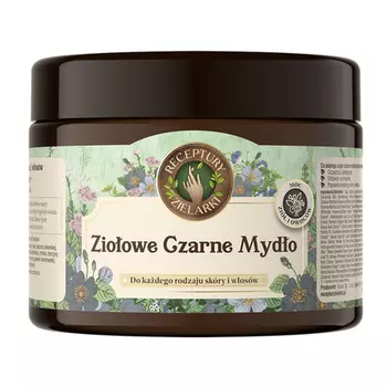 Травяное черное мыло для тела и волос 300 мл Receptury Zielarki