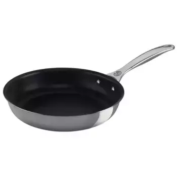 Трехслойная сковорода Le Creuset Plus, трехслойная нержавеющая сталь с антипригарным покрытием, яркая сталь