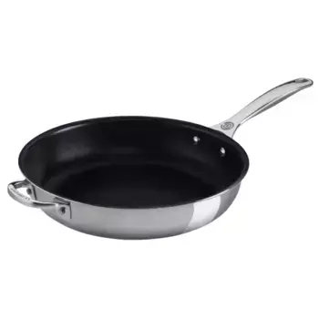 Трехслойная сковорода Le Creuset Plus, трехслойная нержавеющая сталь с антипригарным покрытием, яркая сталь