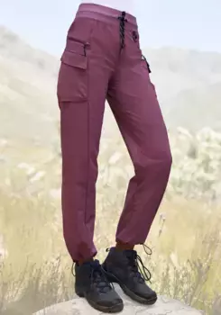 Трекинговые брюки LASCANA ACTIVE "Cargo Pants", без застежки, лиловый