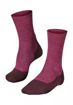 Трекинговые носки TK 2 Explore Wool, ребристые манжеты, женские FALKE, цвет Burgundy
