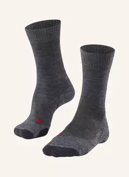 Треккинговые носки тк2 из шерсти мериноса FALKE, цвет 3180 ASPHALT MEL.