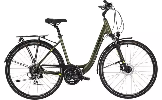Треккинговый велосипед Carver Tour 110 - 28 дюймов - Tiefeinsteiger - 2024, цвет Grn|greenmetal black greenyellow