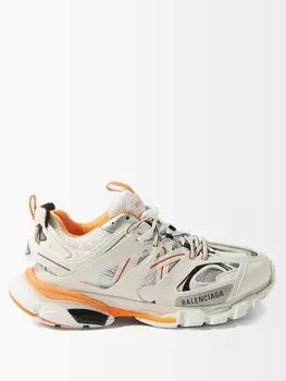 Трековые кроссовки со вставками Balenciaga, белый