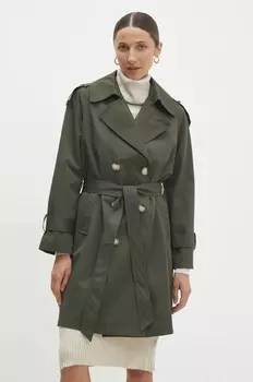 Тренч Answear Lab, зеленый